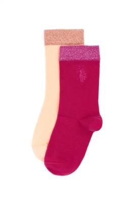 Kız Çocuk 2'li Simli Soket Çorap - 50281728004