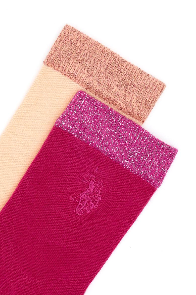 Kız Çocuk 2'li Simli Soket Çorap - 50281728004