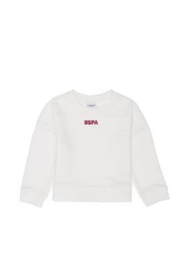 Çocuk Ekru Basic Bisiklet Yaka Sweatshirt - 50260923082
