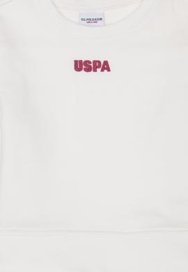 Çocuk Ekru Basic Bisiklet Yaka Sweatshirt - 50260923082