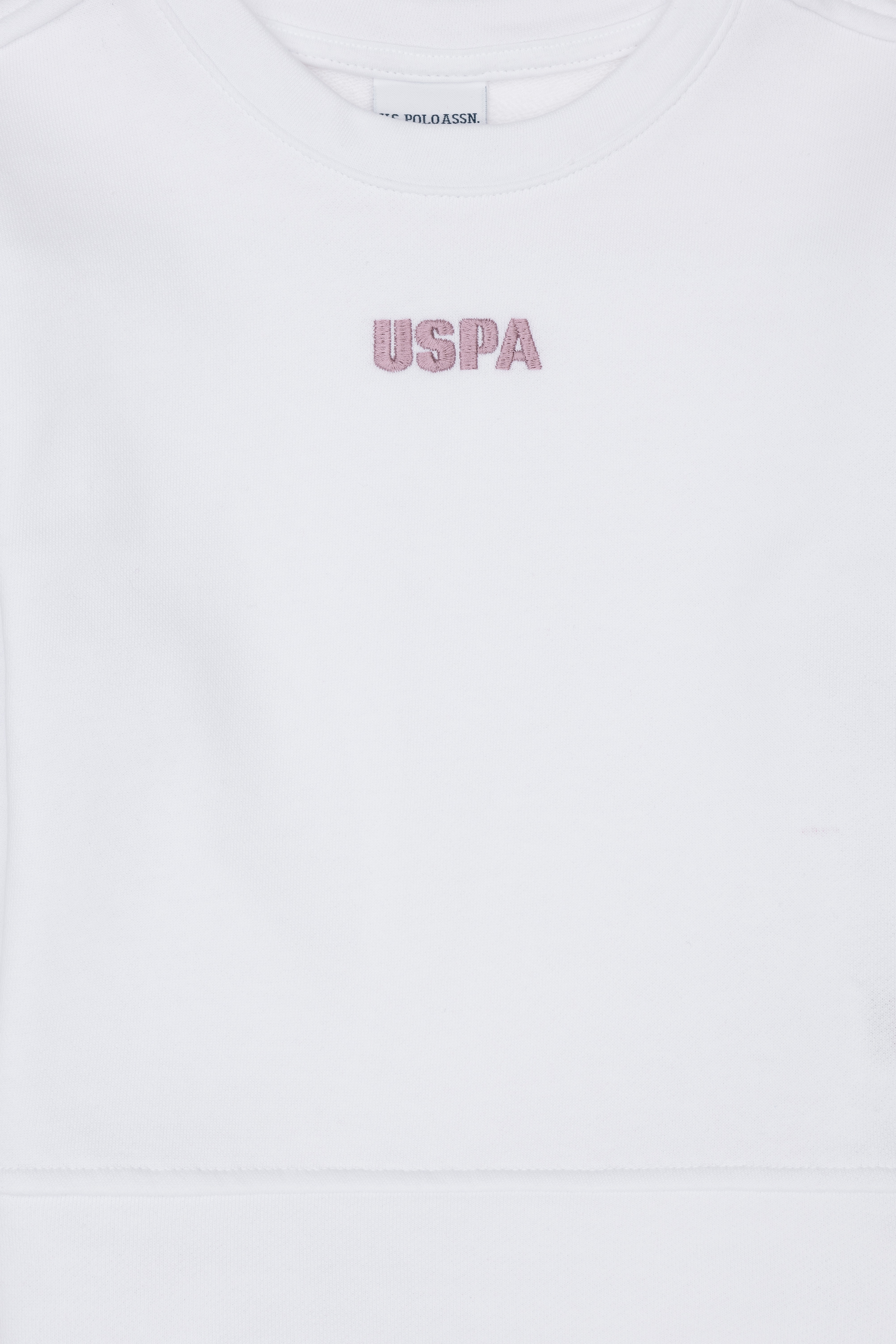 Çocuk Beyaz Basic Bisiklet Yaka Sweatshirt - Image 5
