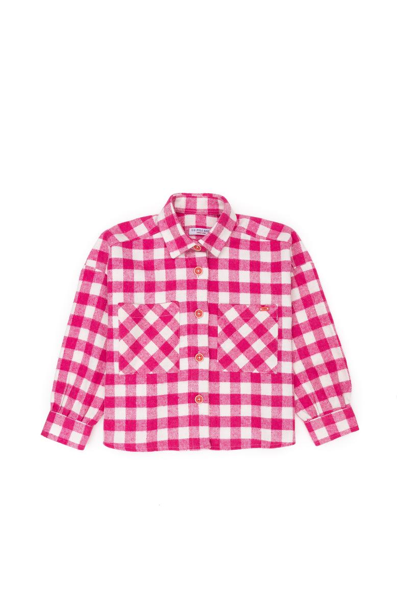 Kız Çocuk Nar Çiçeği Uzun Kollu Gömlek - 50255257022