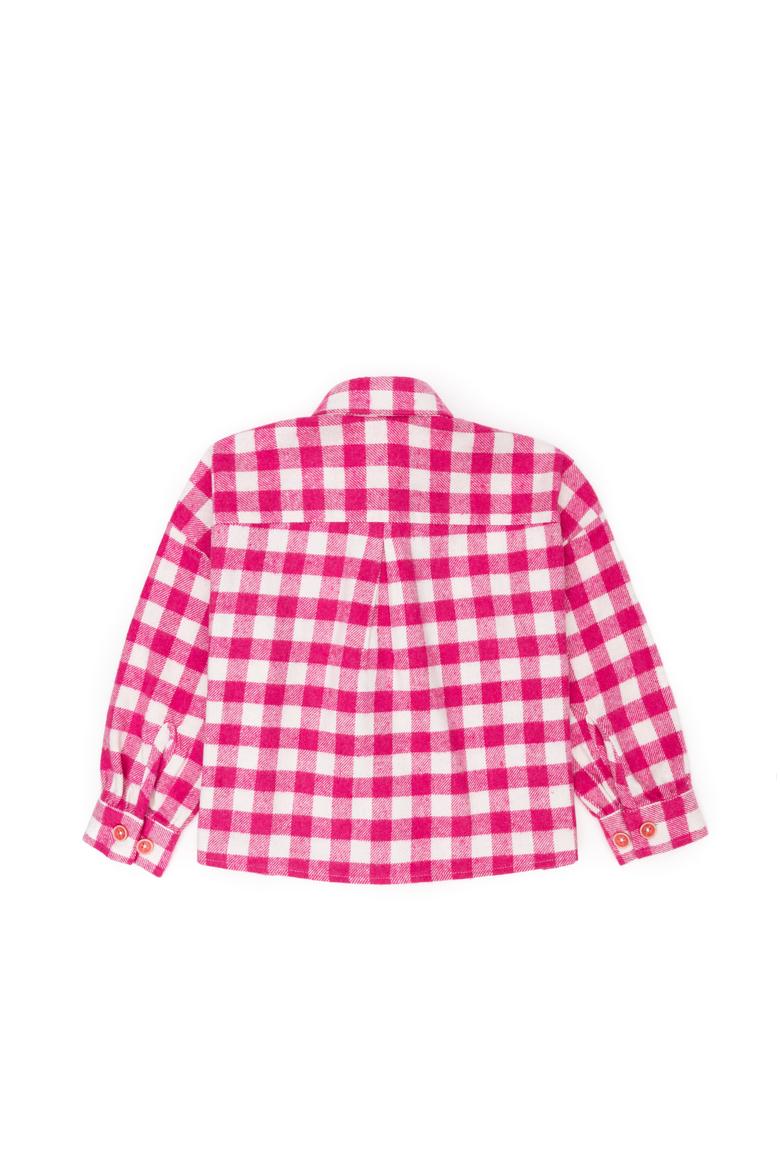 Kız Çocuk Nar Çiçeği Uzun Kollu Gömlek - 50255257022