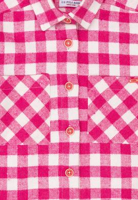 Kız Çocuk Nar Çiçeği Uzun Kollu Gömlek - 50255257022