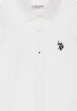 Kız Çocuk Beyaz Uzun Kollu Gömlek - 50262968012