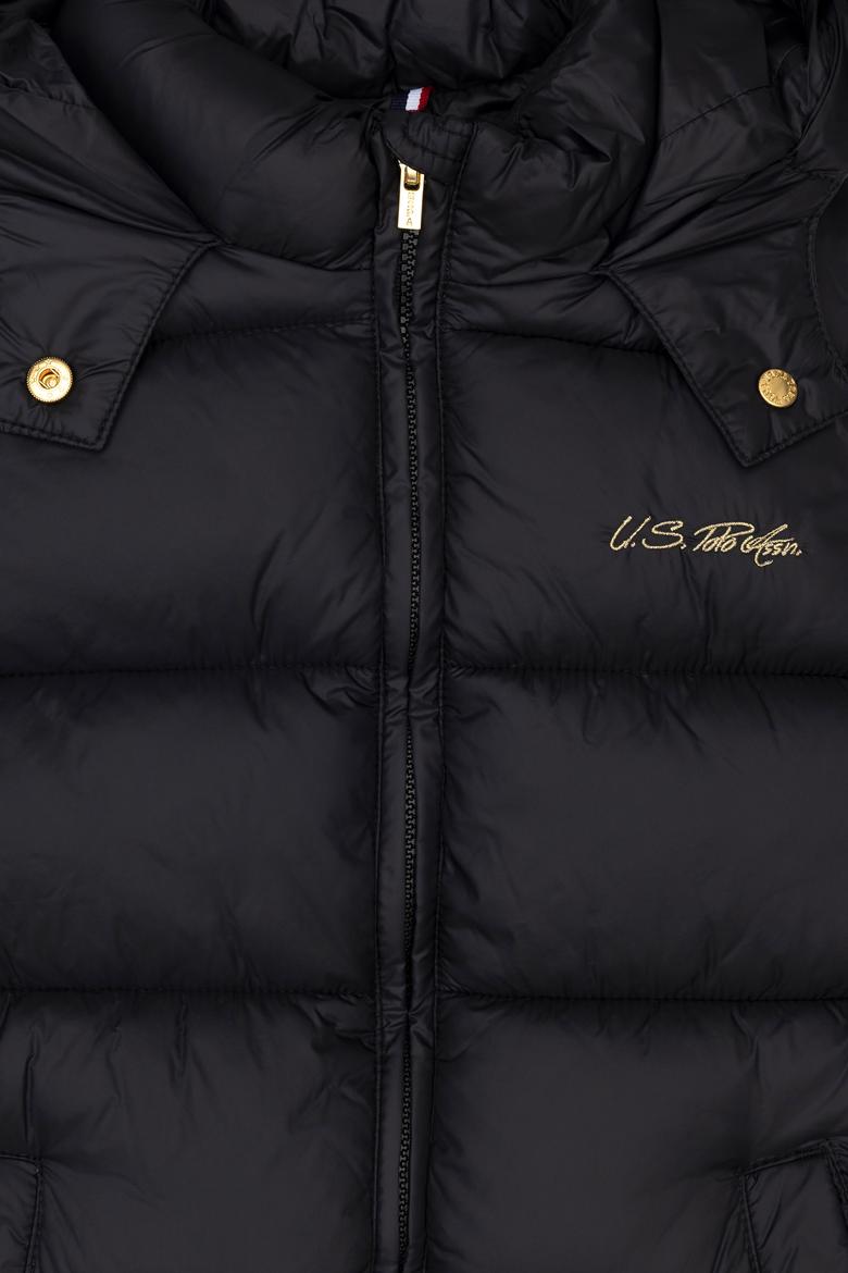 Kız Çocuk Siyah Kapüşonlu Yelek - 50271549014