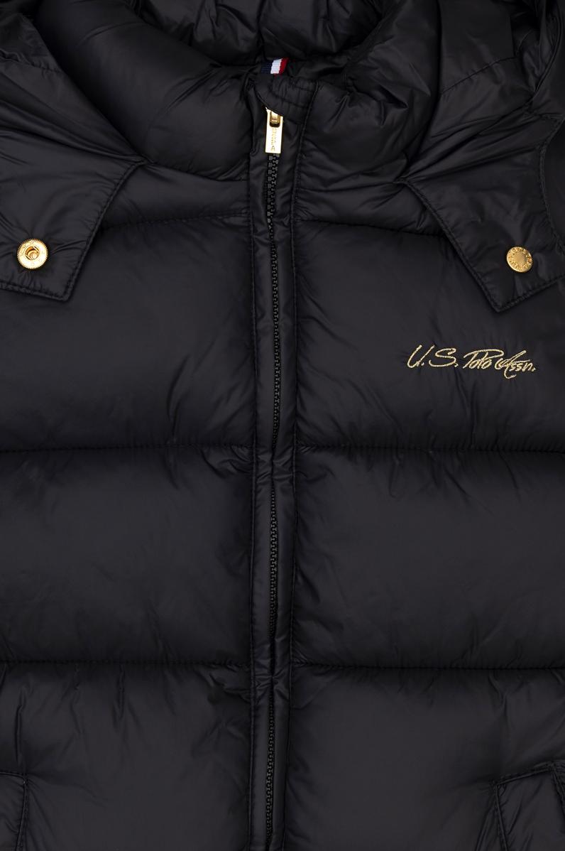 Kız Çocuk Siyah Kapüşonlu Yelek