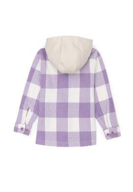 Kız Çocuk Lila Uzun Kollu Kapüşonlu Gömlek - 50273071015