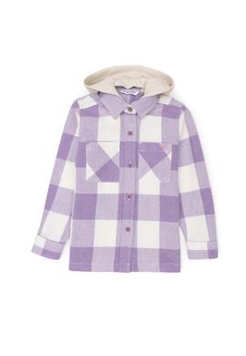 Kız Çocuk Lila Uzun Kollu Kapüşonlu Gömlek - 50273071015