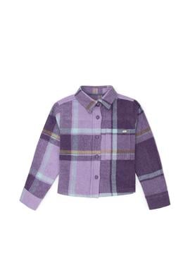 Kız Çocuk Mor Uzun Kollu Gömlek - 50272393002