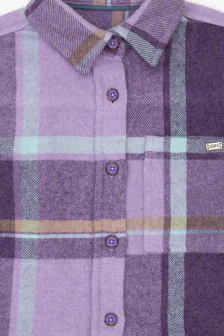 Kız Çocuk Mor Uzun Kollu Gömlek - 50272393002