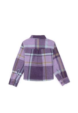 Kız Çocuk Mor Uzun Kollu Gömlek - 50272393002