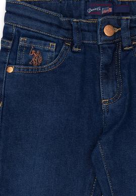 Kız Çocuk Koyu Mavi Jean Pantolon - 50275505002