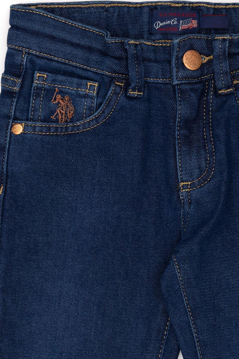 Kız Çocuk Koyu Mavi Jean Pantolon