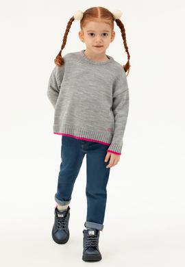 Kız Çocuk Mavi Jean Pantolon - 50275525001