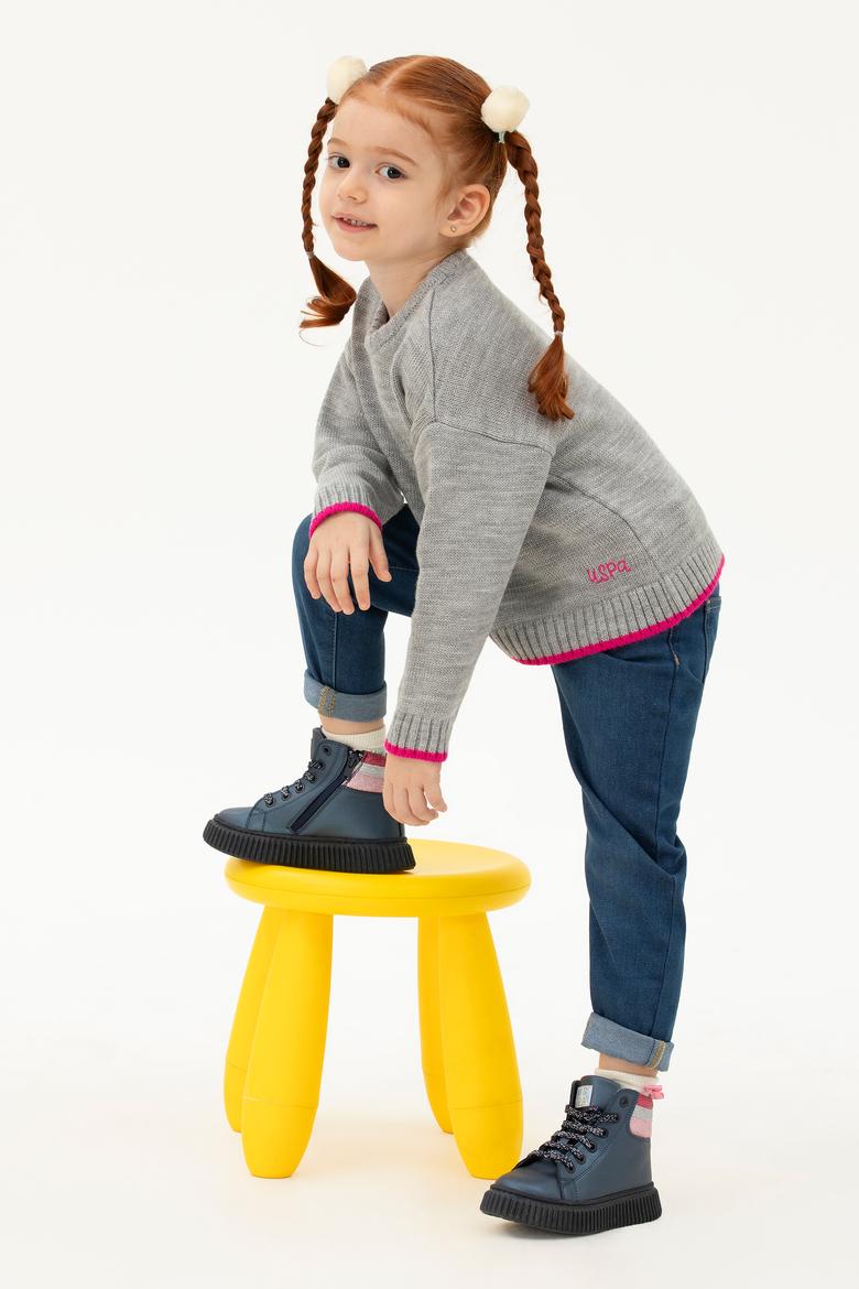 Kız Çocuk Mavi Jean Pantolon - 50275525001