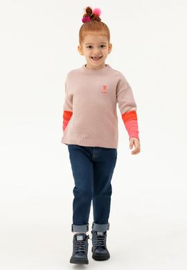 Kız Çocuk Koyu Mavi Jean Pantolon - 50275505002