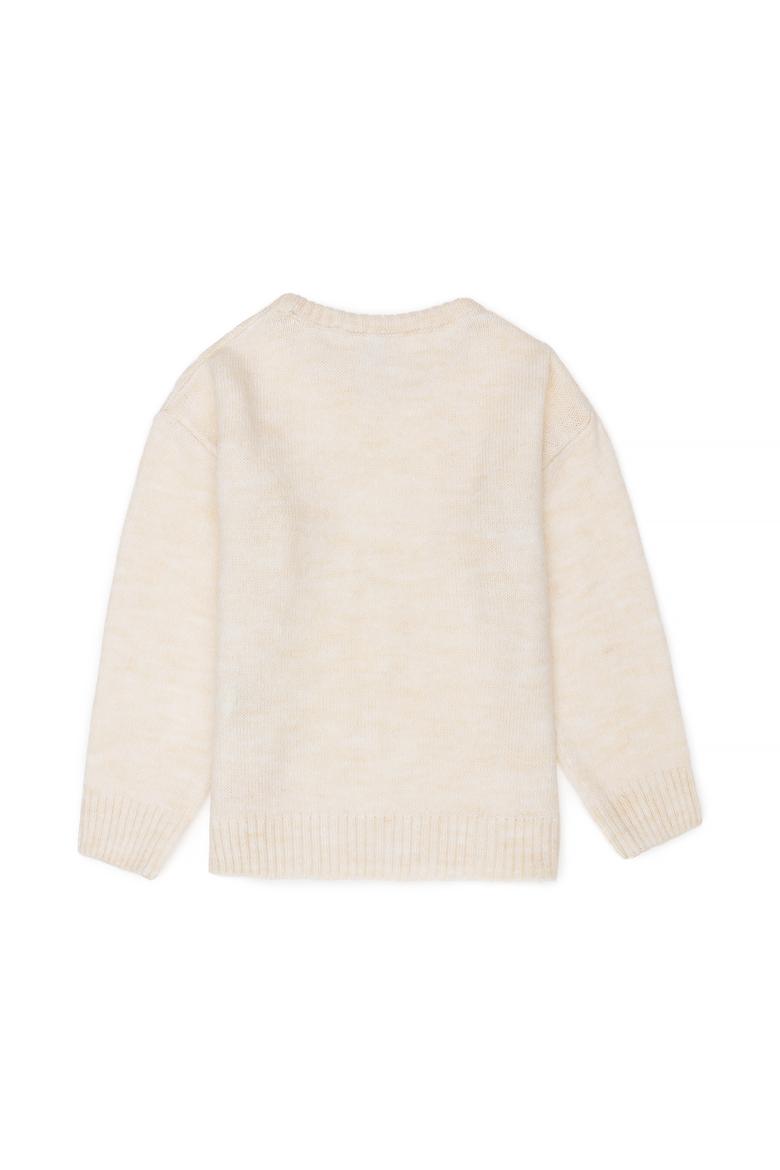 Kız Çocuk Krem Melanj Kazak - 50276993033