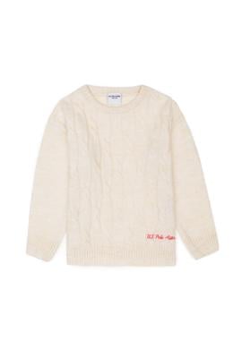 Kız Çocuk Krem Melanj Kazak - 50276993033