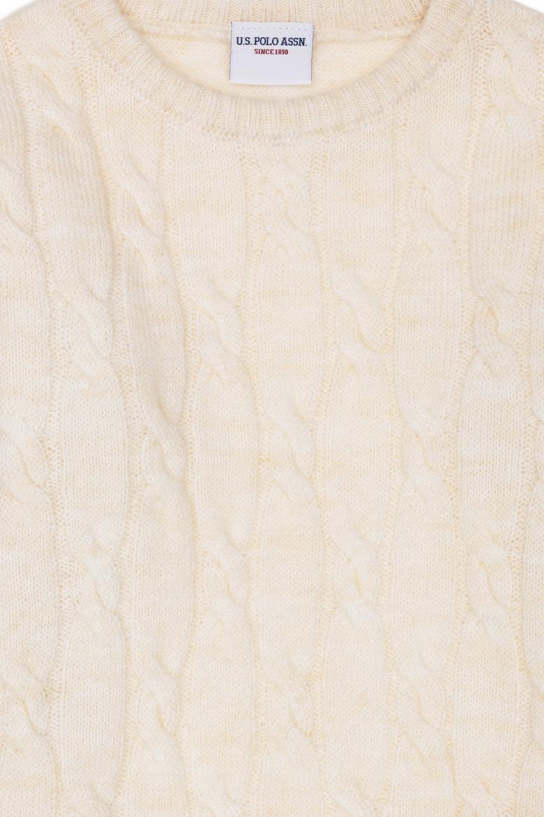 Kız Çocuk Krem Melanj Kazak - 50276993033