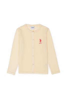 Kız Çocuk Krem Triko Hırka - 50277083001