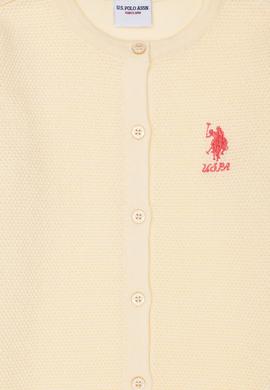 Kız Çocuk Krem Triko Hırka - 50277083001