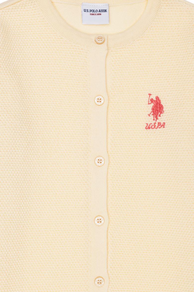 Kız Çocuk Krem Triko Hırka - 50277083001