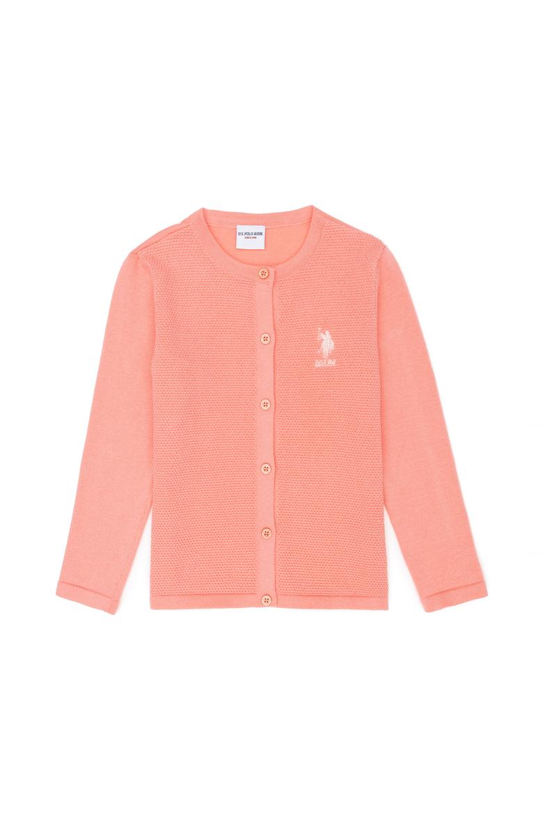 Kız Çocuk Somon Triko Hırka - 50277083018