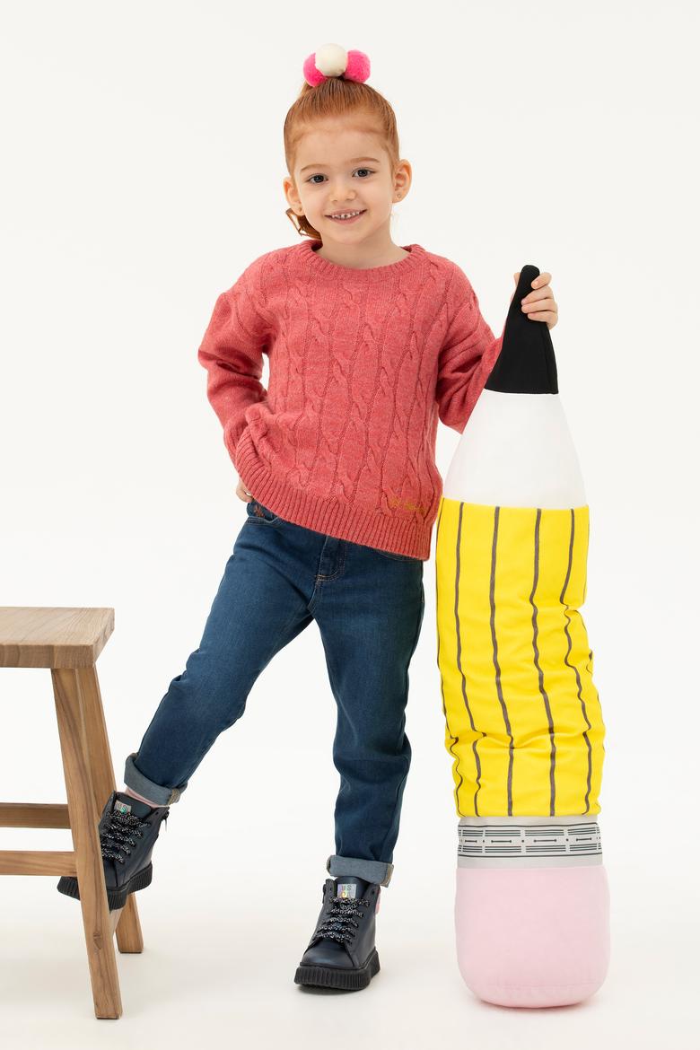 Kız Çocuk Pembe Kazak - 50276993031