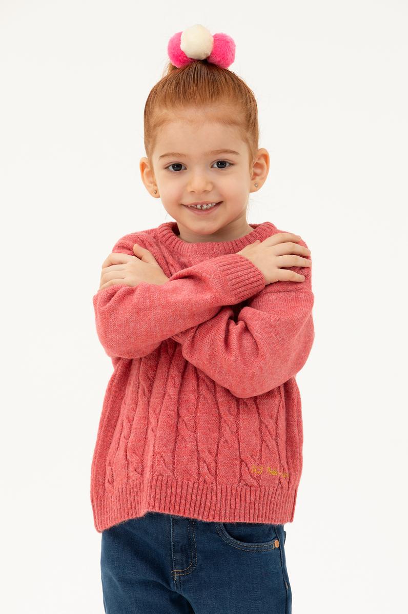 Kız Çocuk Pembe Kazak