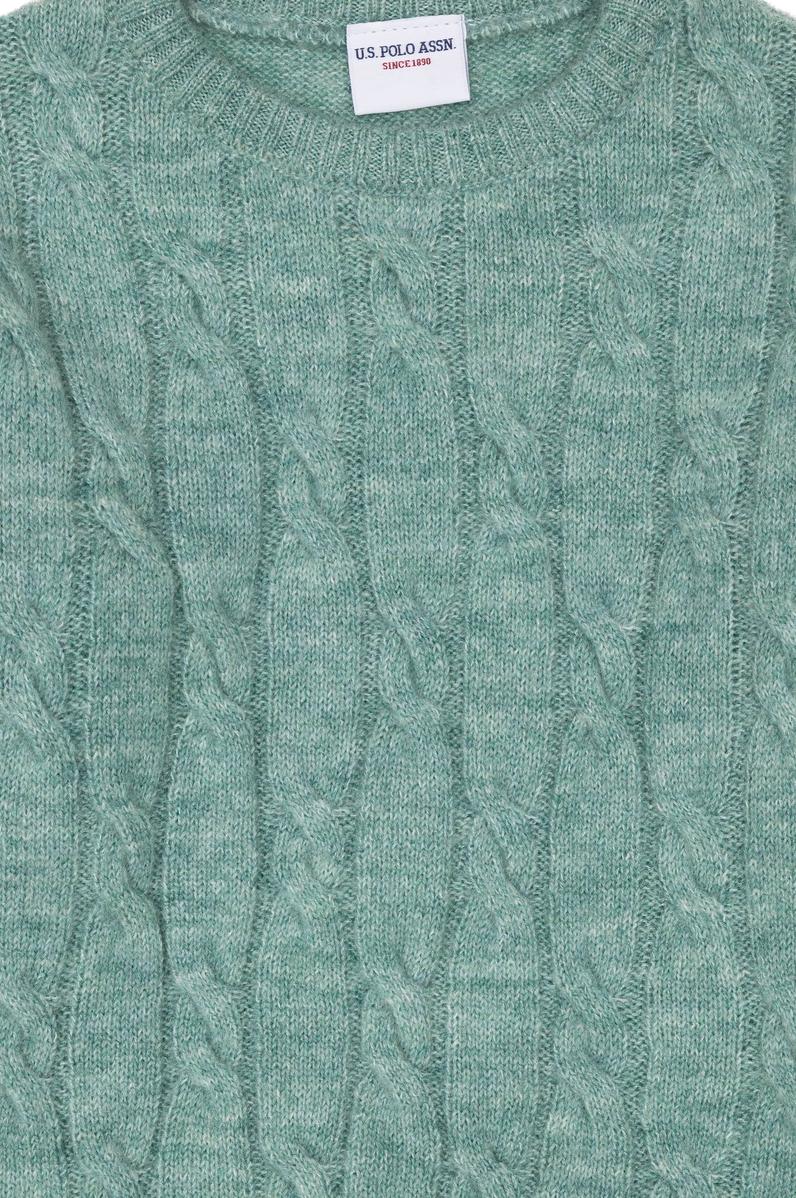 Kız Çocuk Mint Melanj Kazak