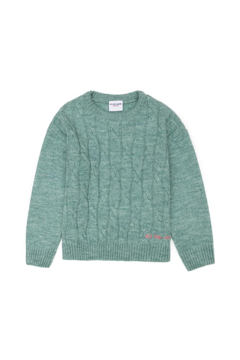 Kız Çocuk Mint Melanj Kazak - 50276993032