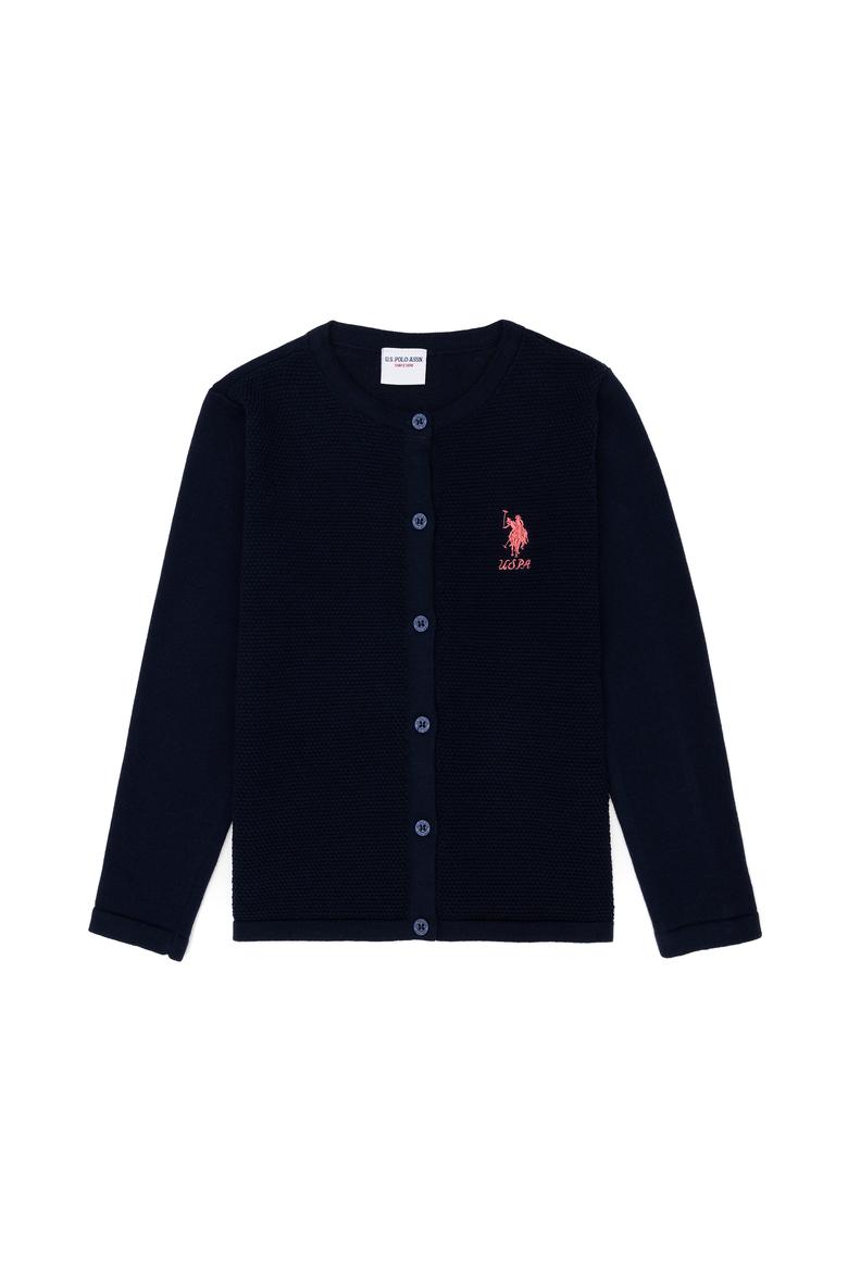 Kız Çocuk Lacivert Triko Hırka - 50277083010