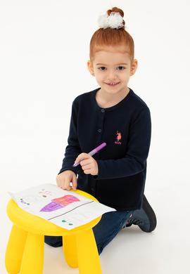 Kız Çocuk Lacivert Triko Hırka - 50277083010