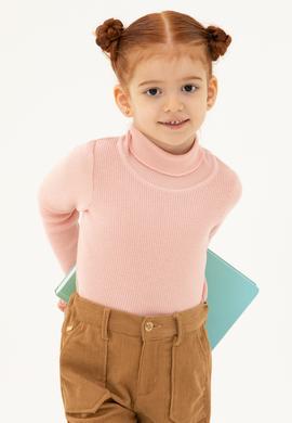 Kız Çocuk Toz Pembe Kazak - 50277085024