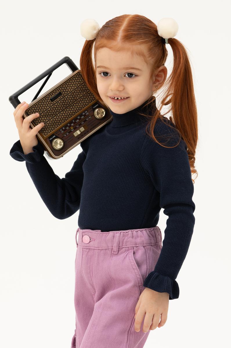 Kız Çocuk Lacivert Kazak