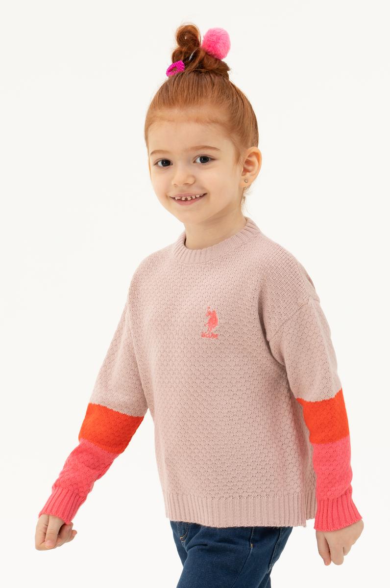 Kız Çocuk Pudra Kazak