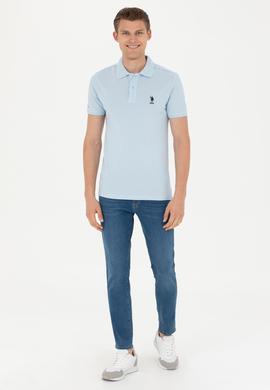 Erkek Açık Mavi Basic Tişört - 50263238227