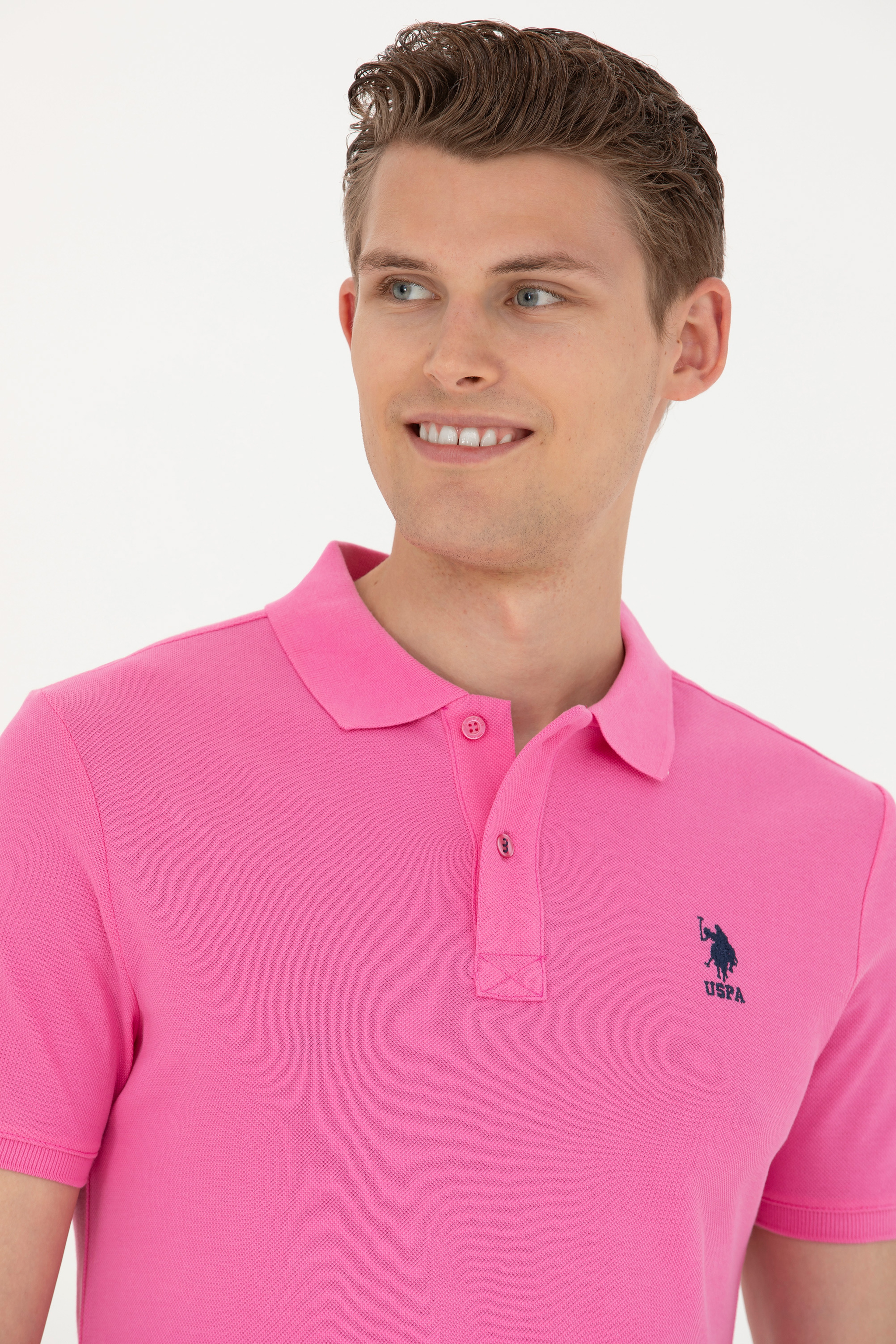 Erkek Pembe Basic Tişört - Image 2