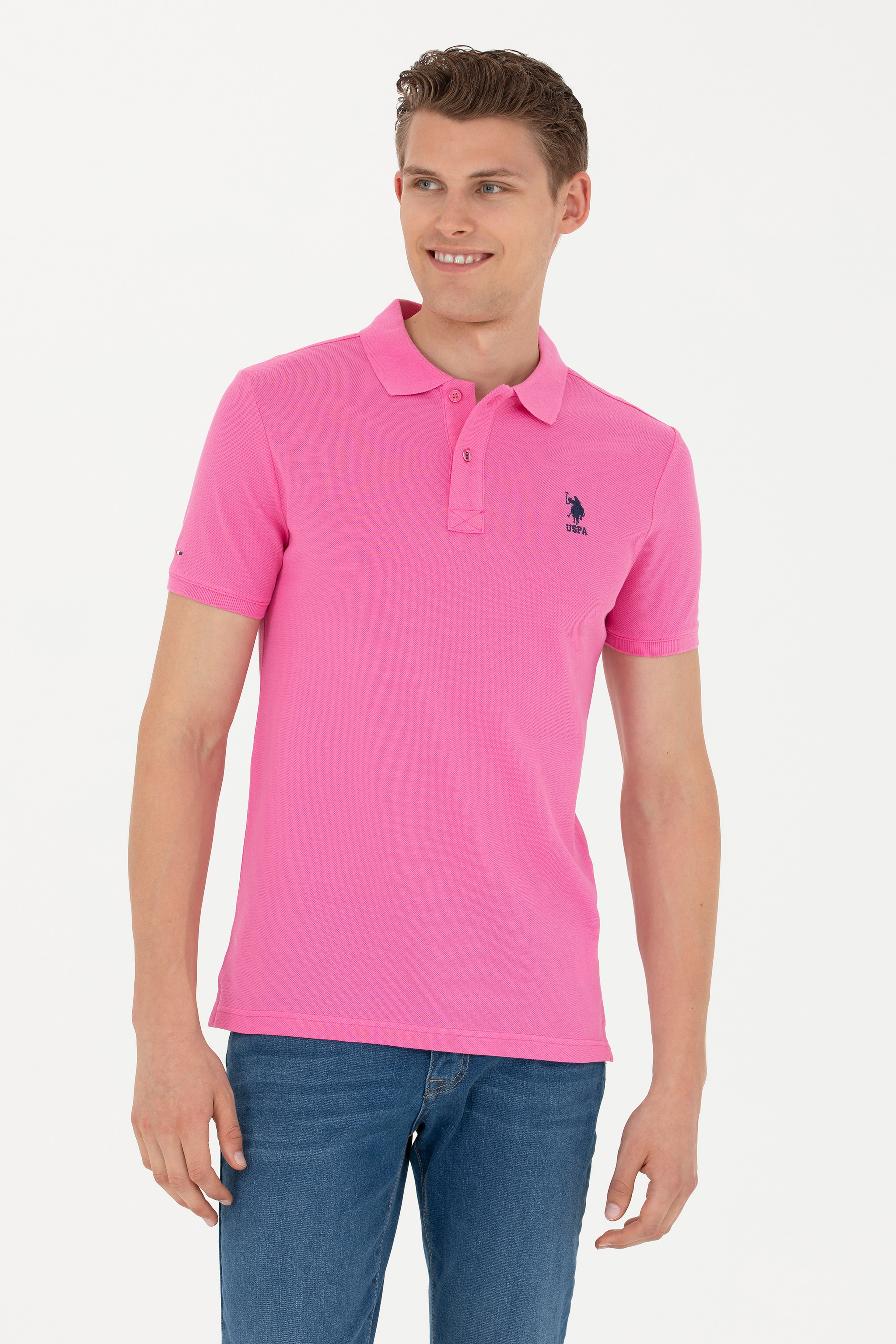 Erkek Pembe Basic Tişört - Image 1