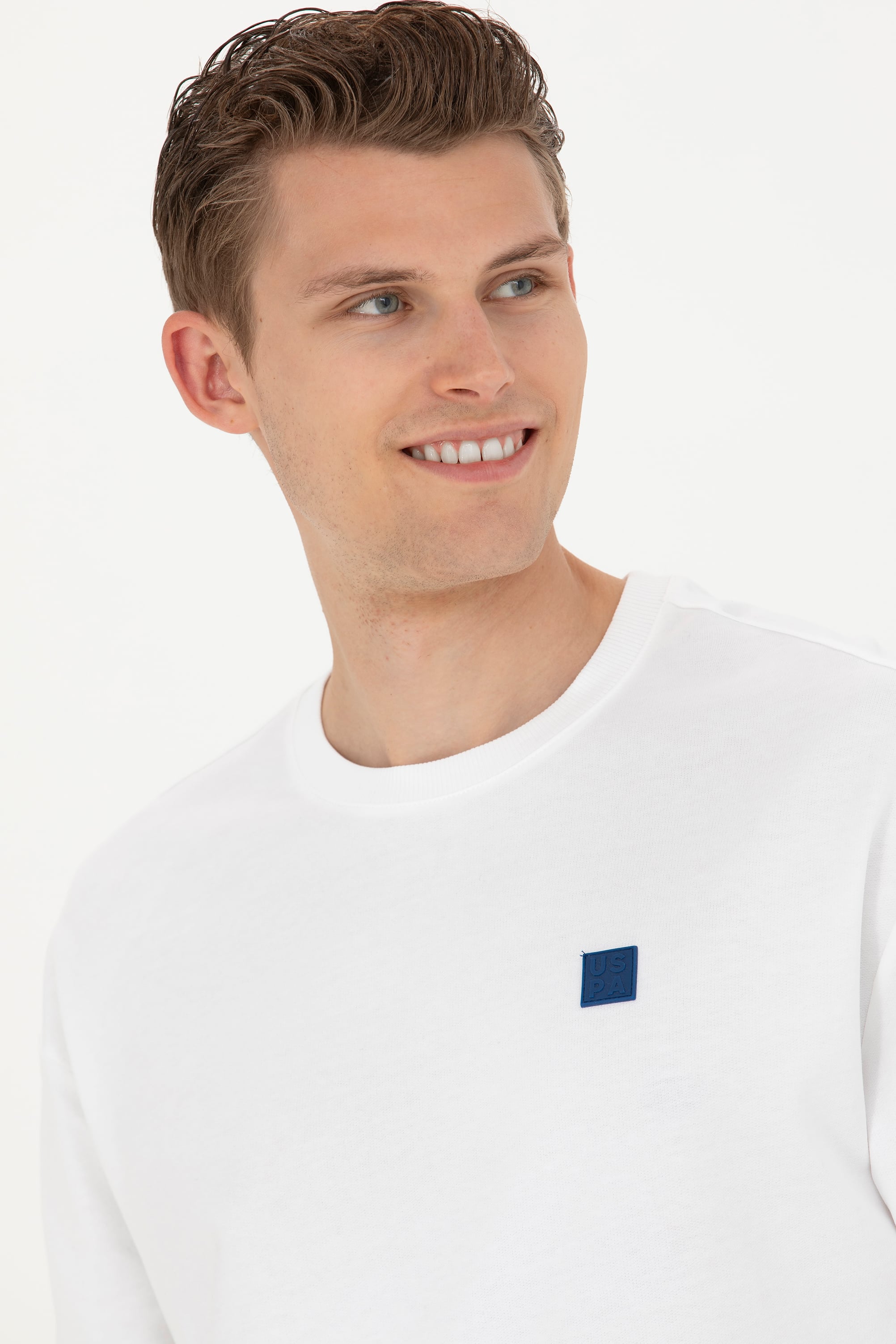 Erkek Beyaz Sweatshirt - Image 2