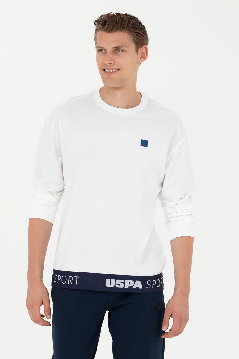 Erkek Beyaz Sweatshirt