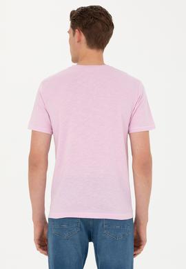 Erkek Regular Fit Bisiklet Yaka Manolya Tişört - 50263483027