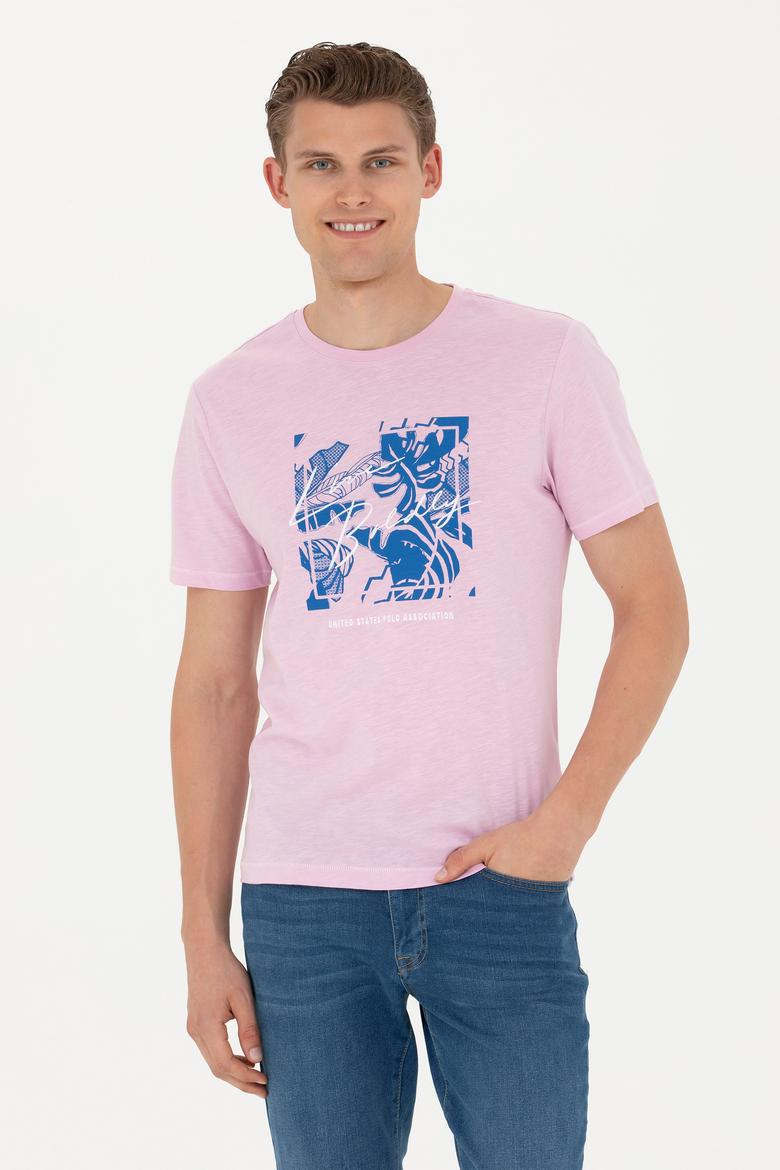 Erkek Regular Fit Bisiklet Yaka Manolya Tişört - 50263483027