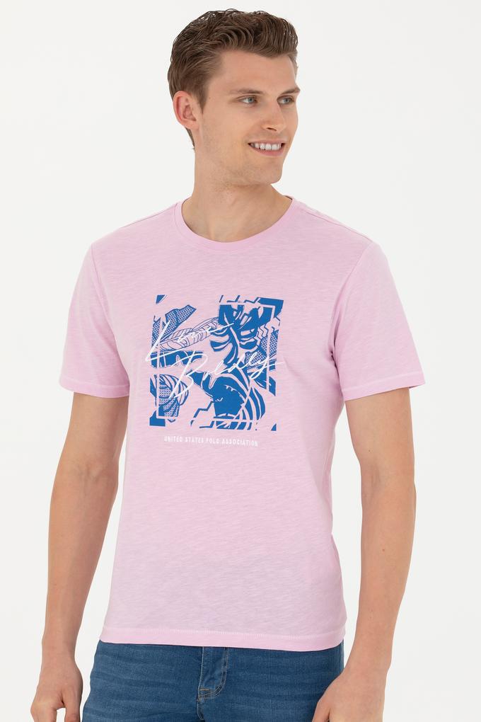 Erkek Regular Fit Bisiklet Yaka Manolya Tişört