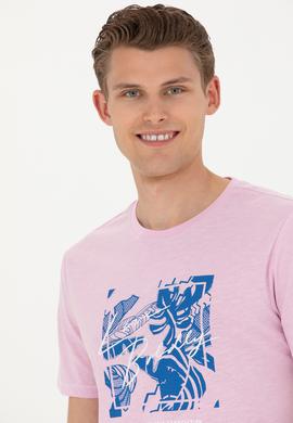 Erkek Regular Fit Bisiklet Yaka Manolya Tişört - 50263483027