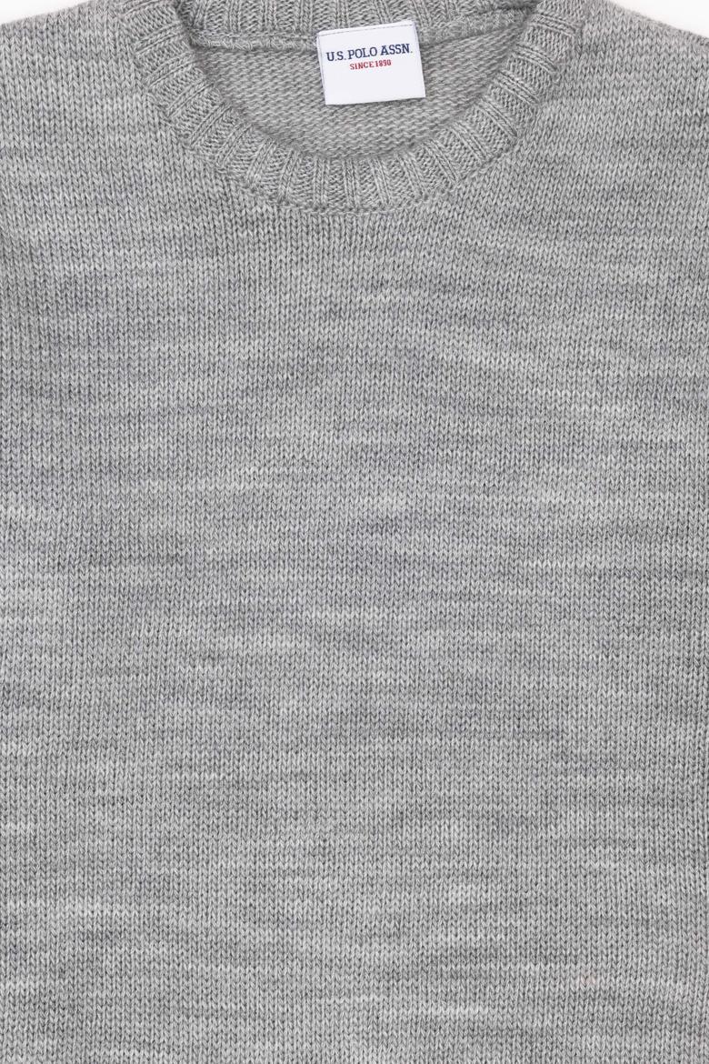 Kız Çocuk Gri Melanj Kazak - 50276995009