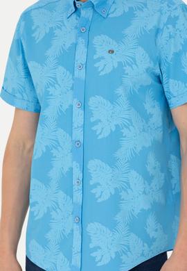 Erkek Turkuaz Kısa Kollu Gömlek - 50263878034