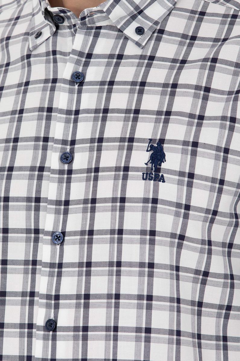 Erkek Kareli Lacivert Gömlek