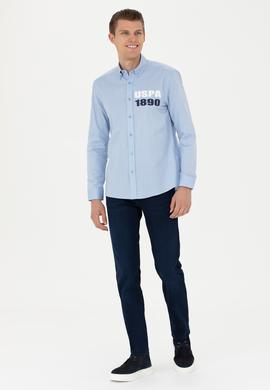 Erkek Mavi Uzun Kollu Gömlek - 50272101015